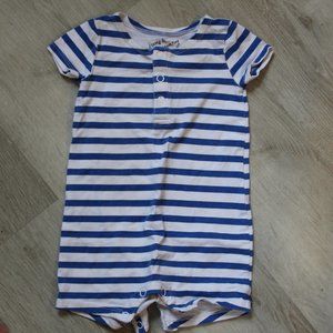 June & January Striped Romper Short Sleeve 0-6 mo